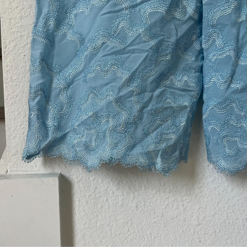 NWT La Perla Blue and Silver Pajamas with Elegant Embroidery - Picture 5 of 6